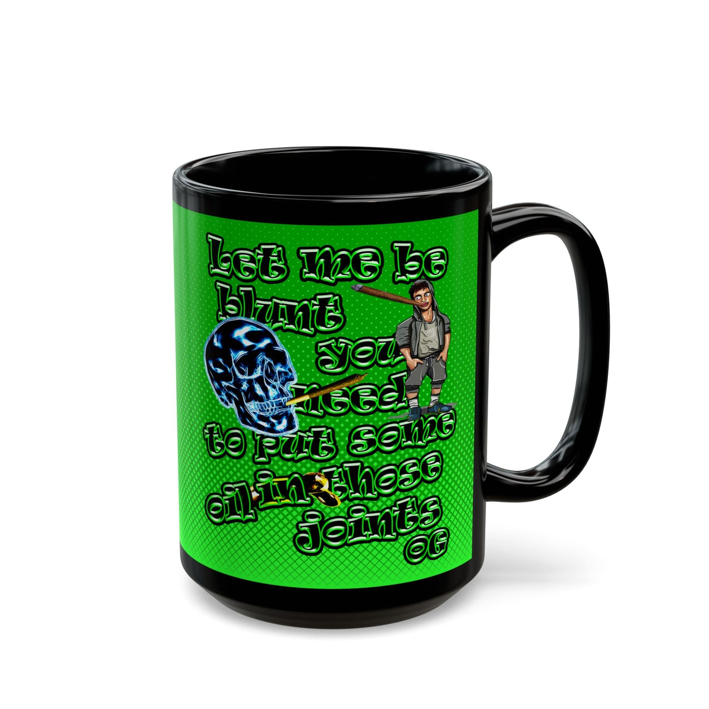 og - Black Mug (logo green)