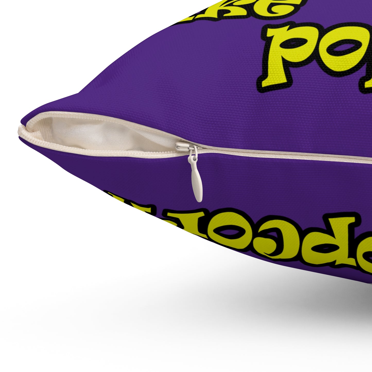 popping like popcorn - Spun Polyester Square Pillow - (purple)