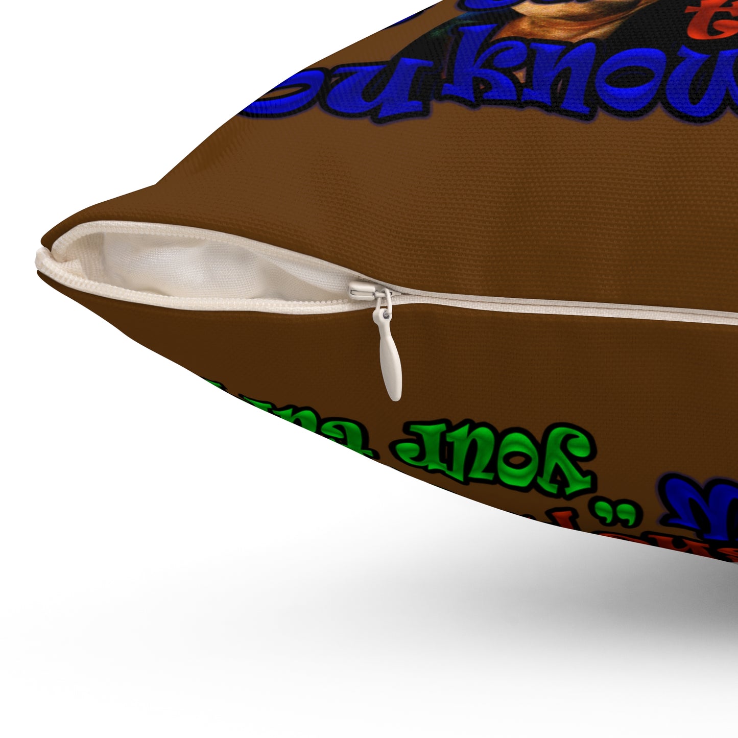 high noon - Spun Polyester Square Pillow - (brown)