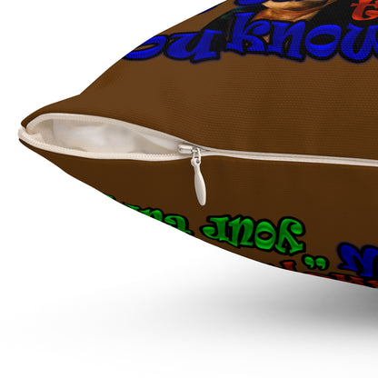 high noon - Spun Polyester Square Pillow - (brown)