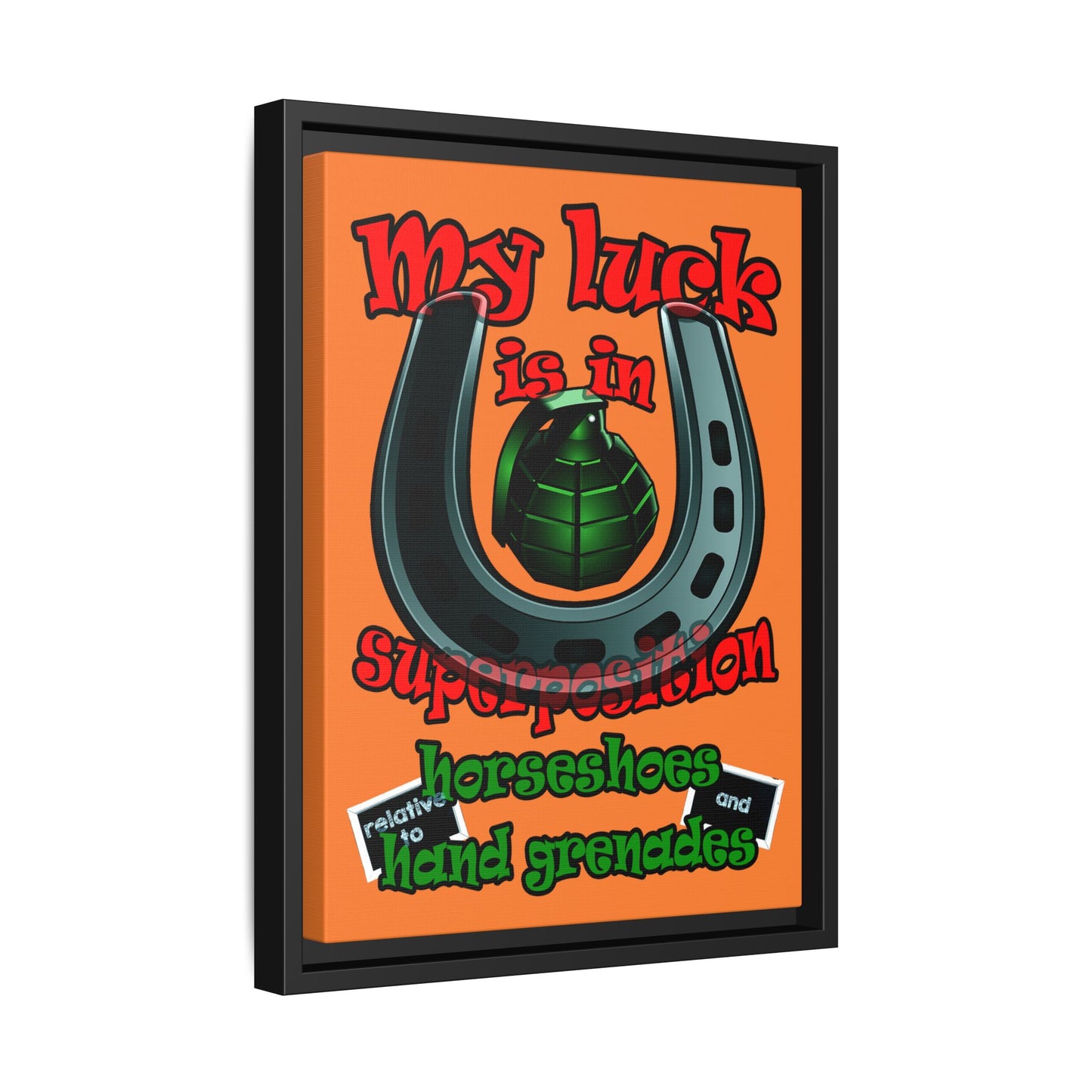 my luck - framed canvas art (crusta)