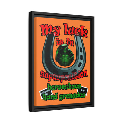 my luck - framed canvas art (crusta)