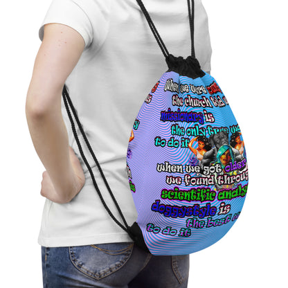 doggystyle - Drawstring Bag (light blue-purple wave)