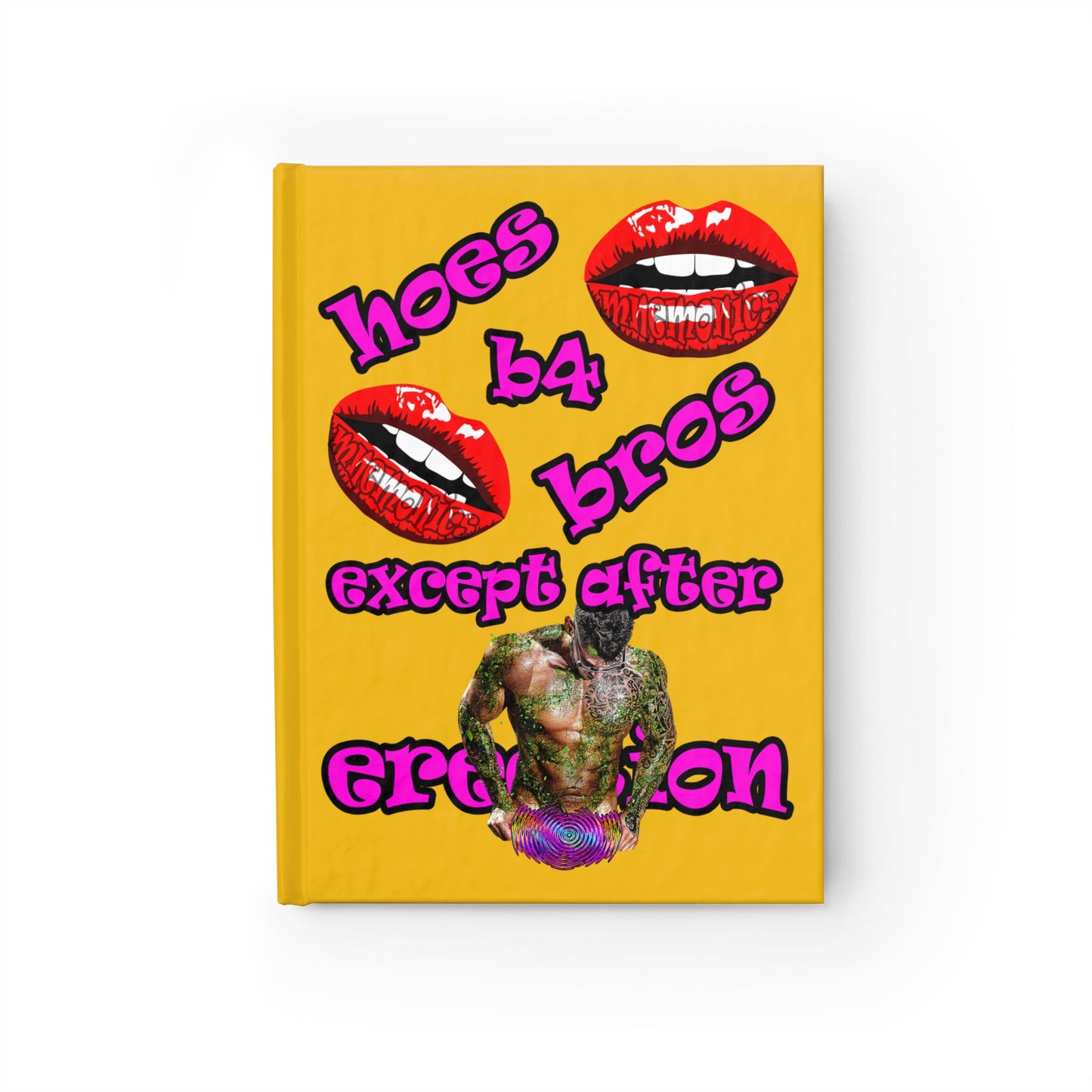 hoes b4 bros - journal-blank (yellow)