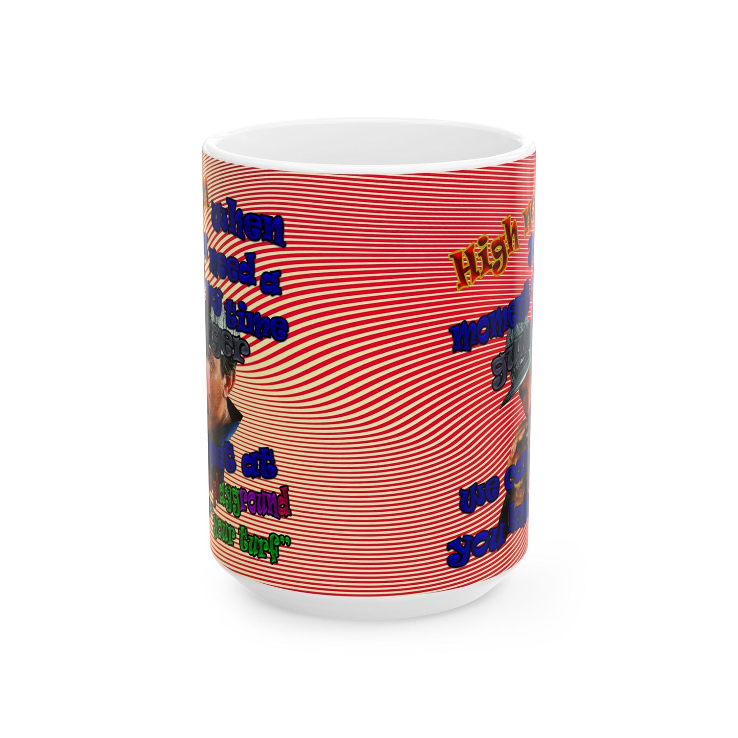 high noon - White Mug (yellow-orange wave)
