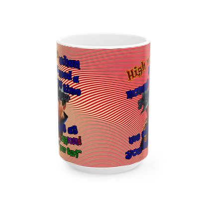 high noon - White Mug (yellow-orange wave)