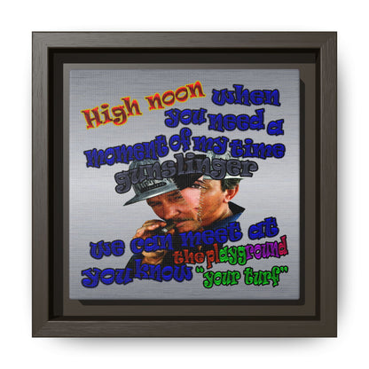 high noon - framed canvas art (brushed nickel)