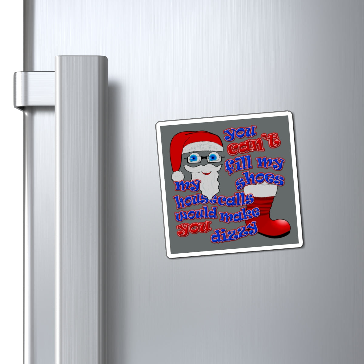 santa's shoes - Magnets - (dark grey)