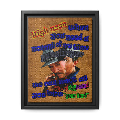 high noon - framed canvas art (brown papyrus)