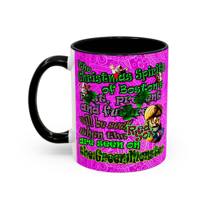 christmas spirits of boston - Accent Mug (pink swirl)