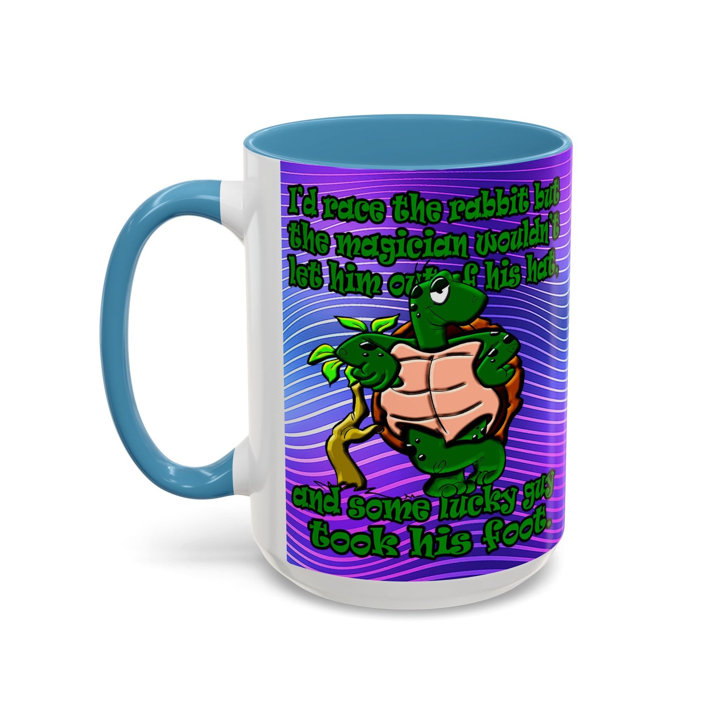 turtle race - Accent Mug (purple wave)