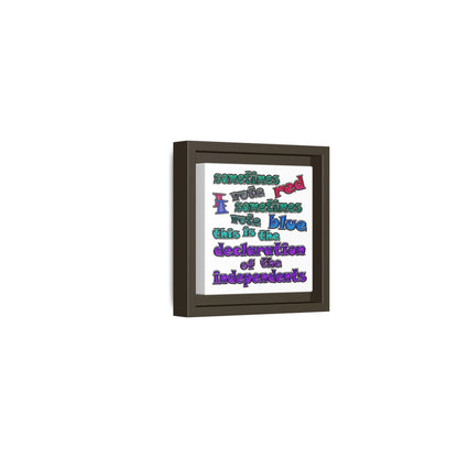 declaration of the independents - framed canvas art (white)