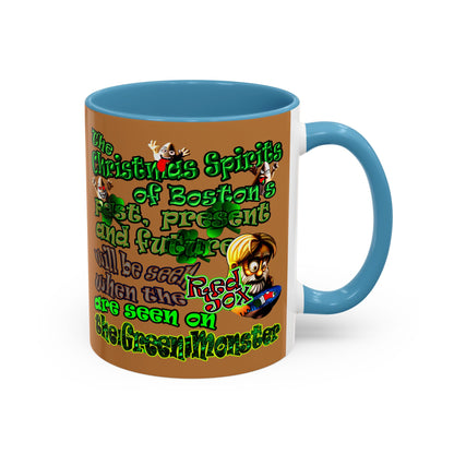 christmas spirits of boston - Accent Mug (light brown)