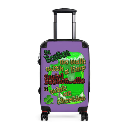 celtics logo - Suitcase (light purple)