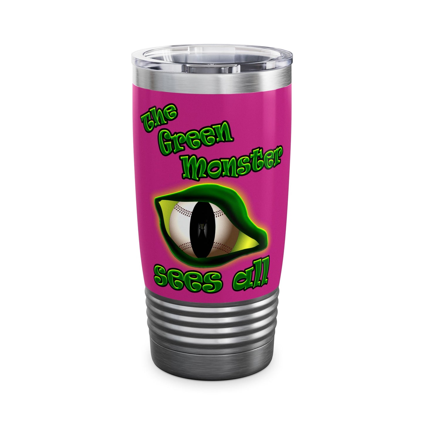 green monster - Ringneck Tumbler, 20oz (pink)