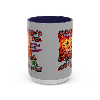 schrodinger's cat - Accent Mug (light grey)
