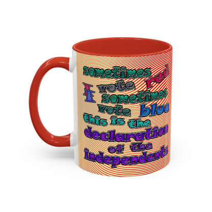 declaration of the independents - Accent Mug (yellow-orange wave)