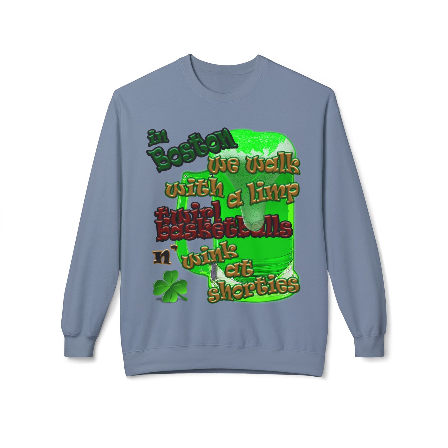 celtics logo - Unisex Midweight Softstyle Fleece Crewneck Sweatshirt