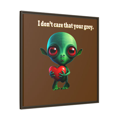I don't care that your grey - framed canvas art (brown)