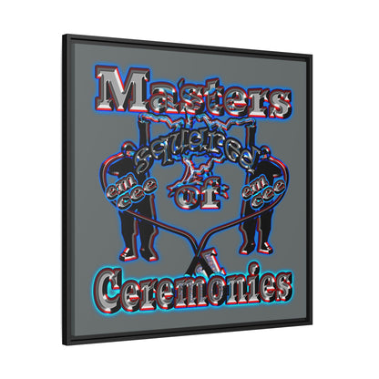 em cee squared - framed canvas art (dark grey)