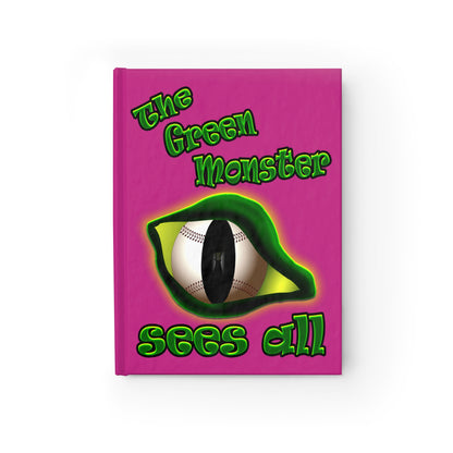 green monster - journal-lined (pink)