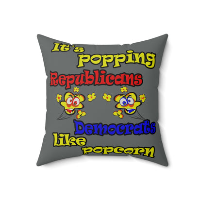 popping like popcorn - Faux Suede Square Pillow - (dark grey)