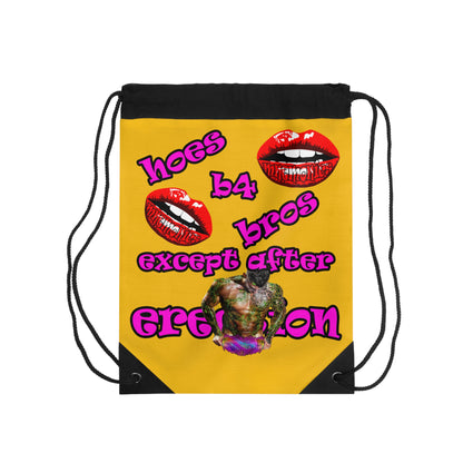 hoes b4 bros - Drawstring Bag (yellow)