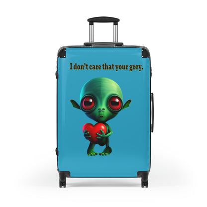 I don't care that your grey - Suitcase (turquoise)