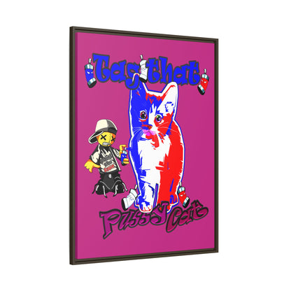 tag that - framed canvas art (pink)