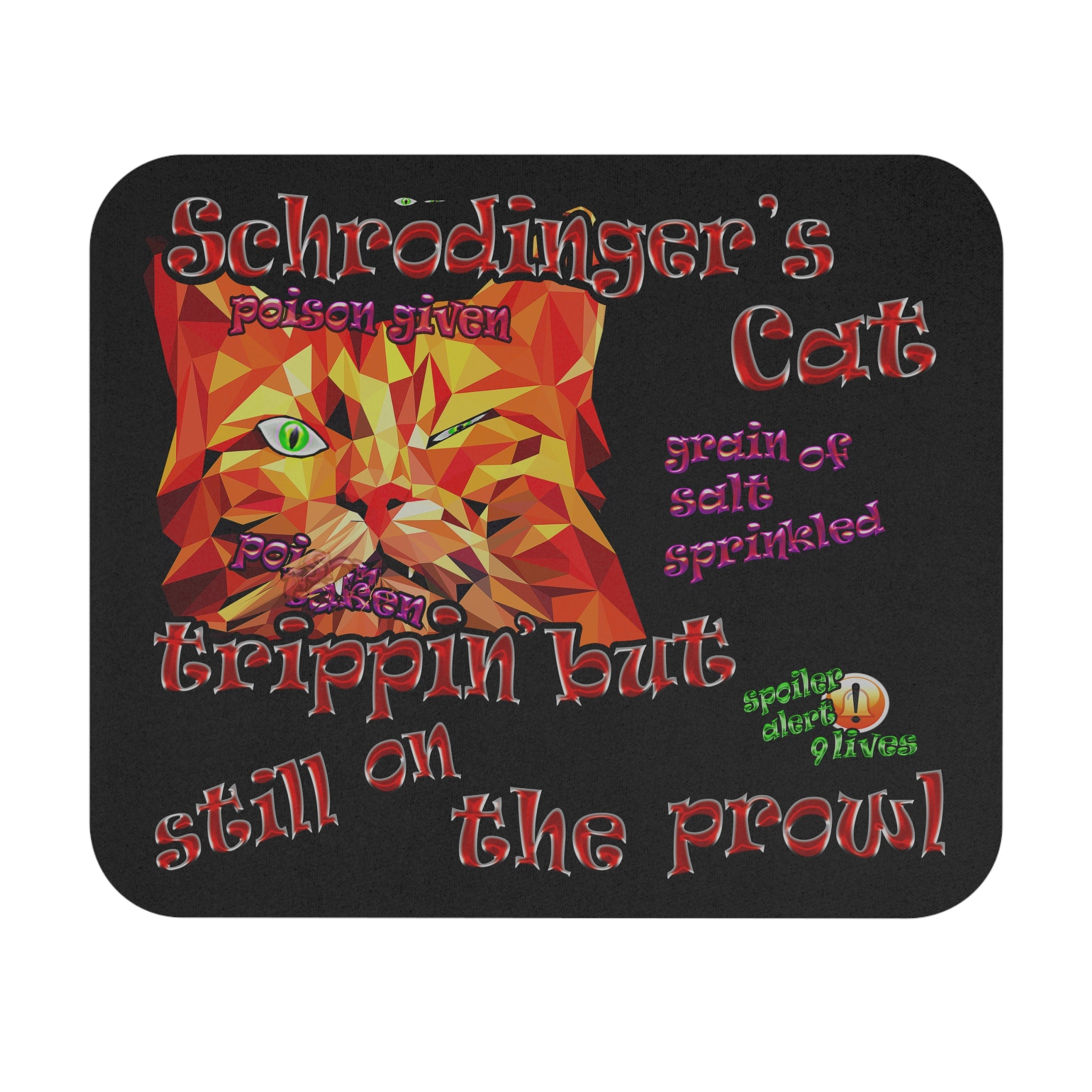 schrodinger's cat - Mouse Pad (Rectangle) (black)