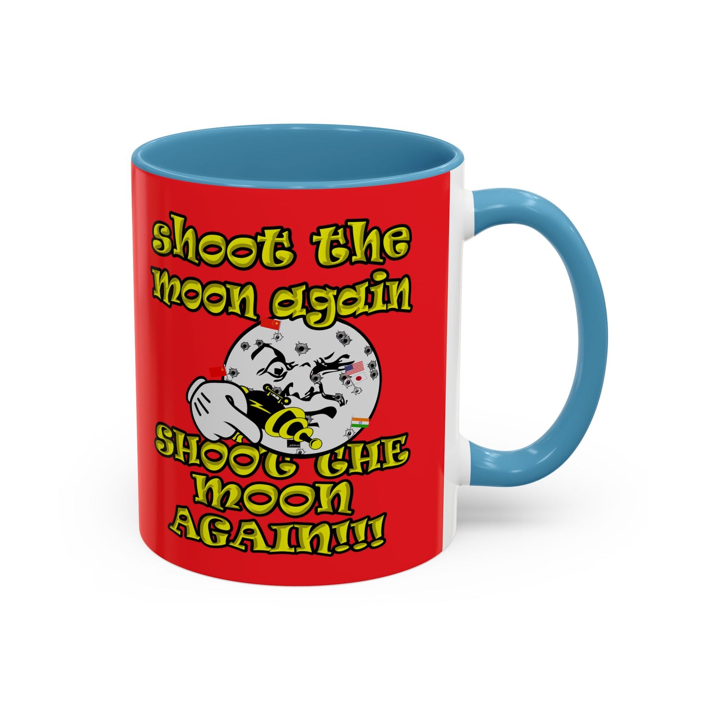 shoot the moon again - Accent Mug (red)