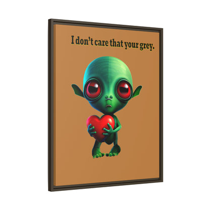 I don't care that your grey - framed canvas art (light brown)