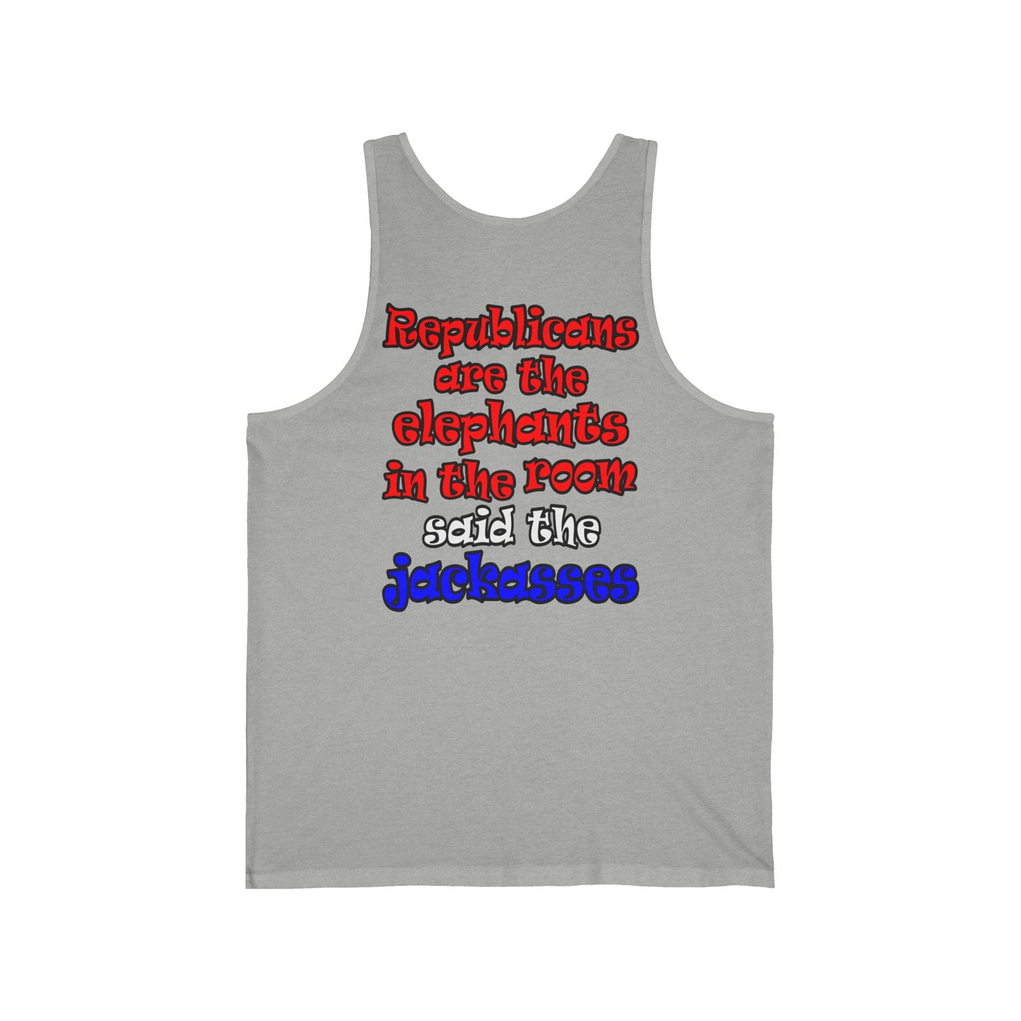donkeys and elephants - Unisex Jersey Tank