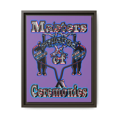 em cee squared - framed canvas art (light purple)