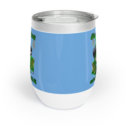 disc jockey - Chill Wine Tumbler (light blue)