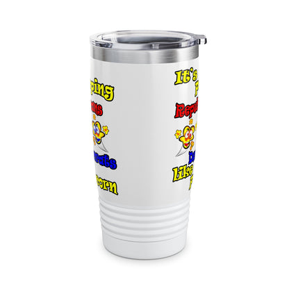 popping like popcorn - Ringneck Tumbler, 20oz (white)