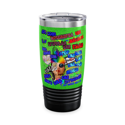 drop the beat - Ringneck Tumbler, 20oz  (green turf)