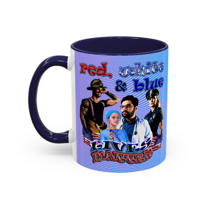 rw&b lives matter - Accent Mug (light blue-purple wave)