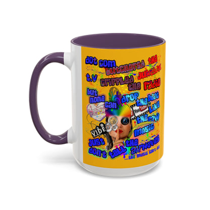drop the beat - Accent Mug (yellow)