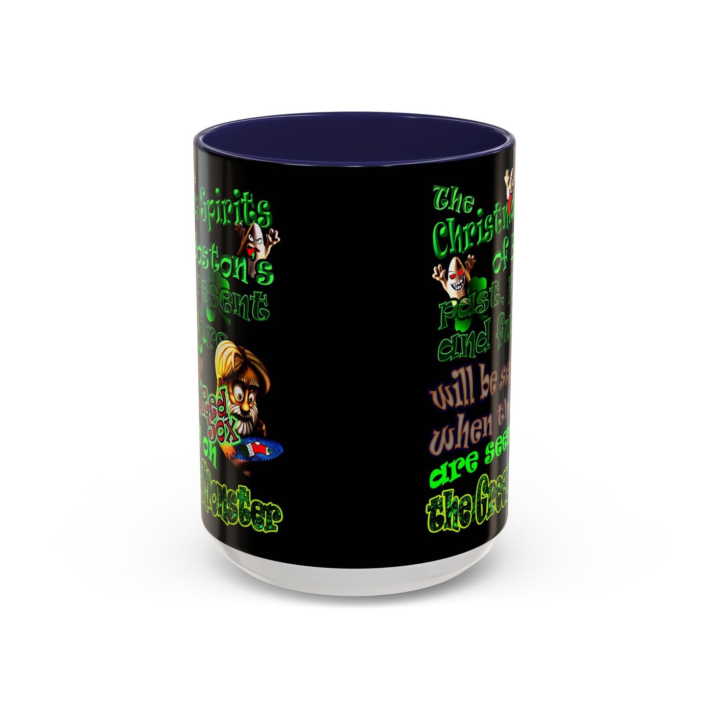 christmas spirits of boston - Accent Mug (black)