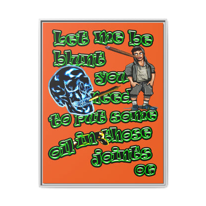 og - framed canvas art (orange)