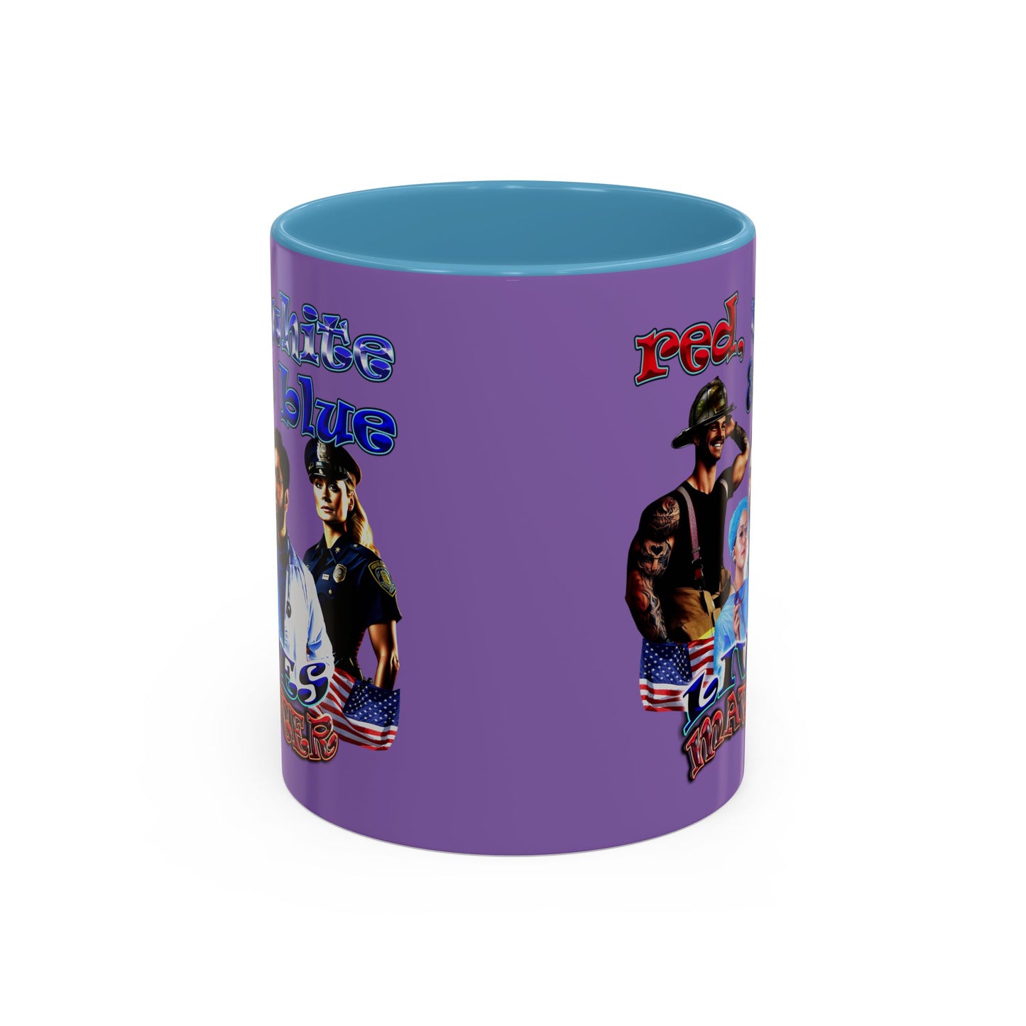 rw&b lives matter - Accent Mug (light purple)