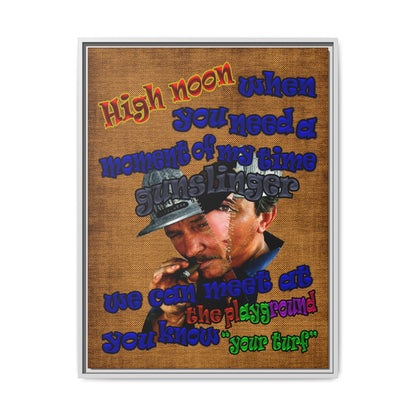 high noon - framed canvas art (brown papyrus)