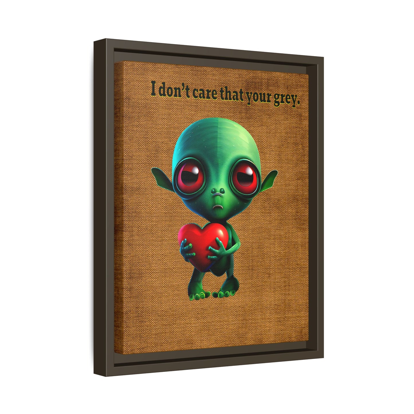 I don't care that your grey - framed canvas art (brown papyrus)