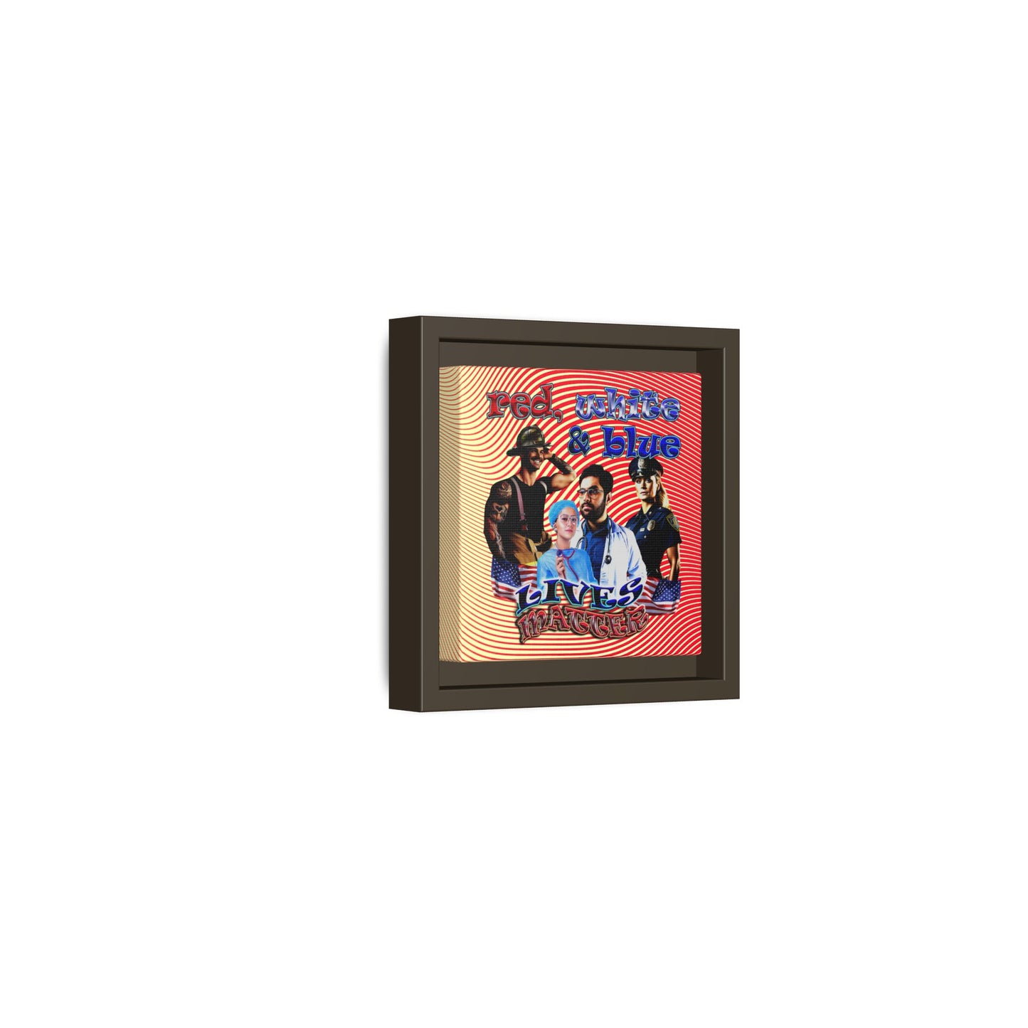rw&b lives matter - framed canvas art (yellow-orange wave)