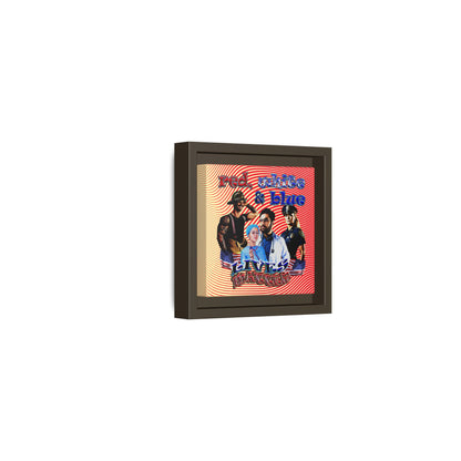 rw&b lives matter - framed canvas art (yellow-orange wave)