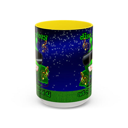 disc jockey - Accent Mug ('snoops' background)