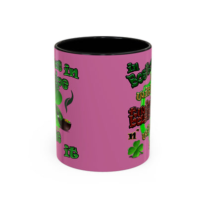 celtics logo - Accent Mug (light pink)