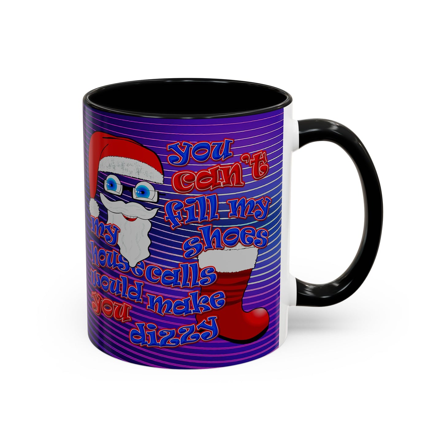 santa's shoes - Accent Mug (purple wave)