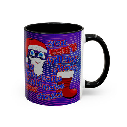 santa's shoes - Accent Mug (purple wave)